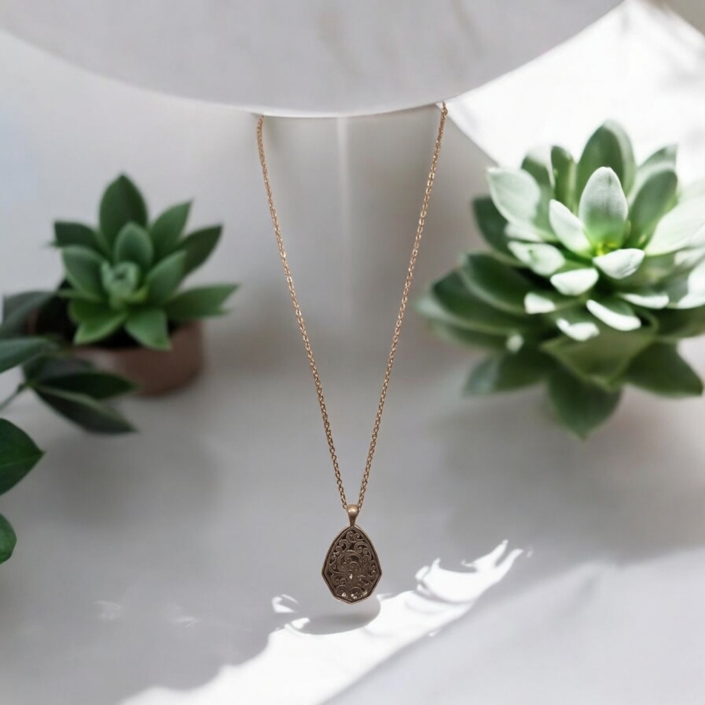 Silver charm statement necklace